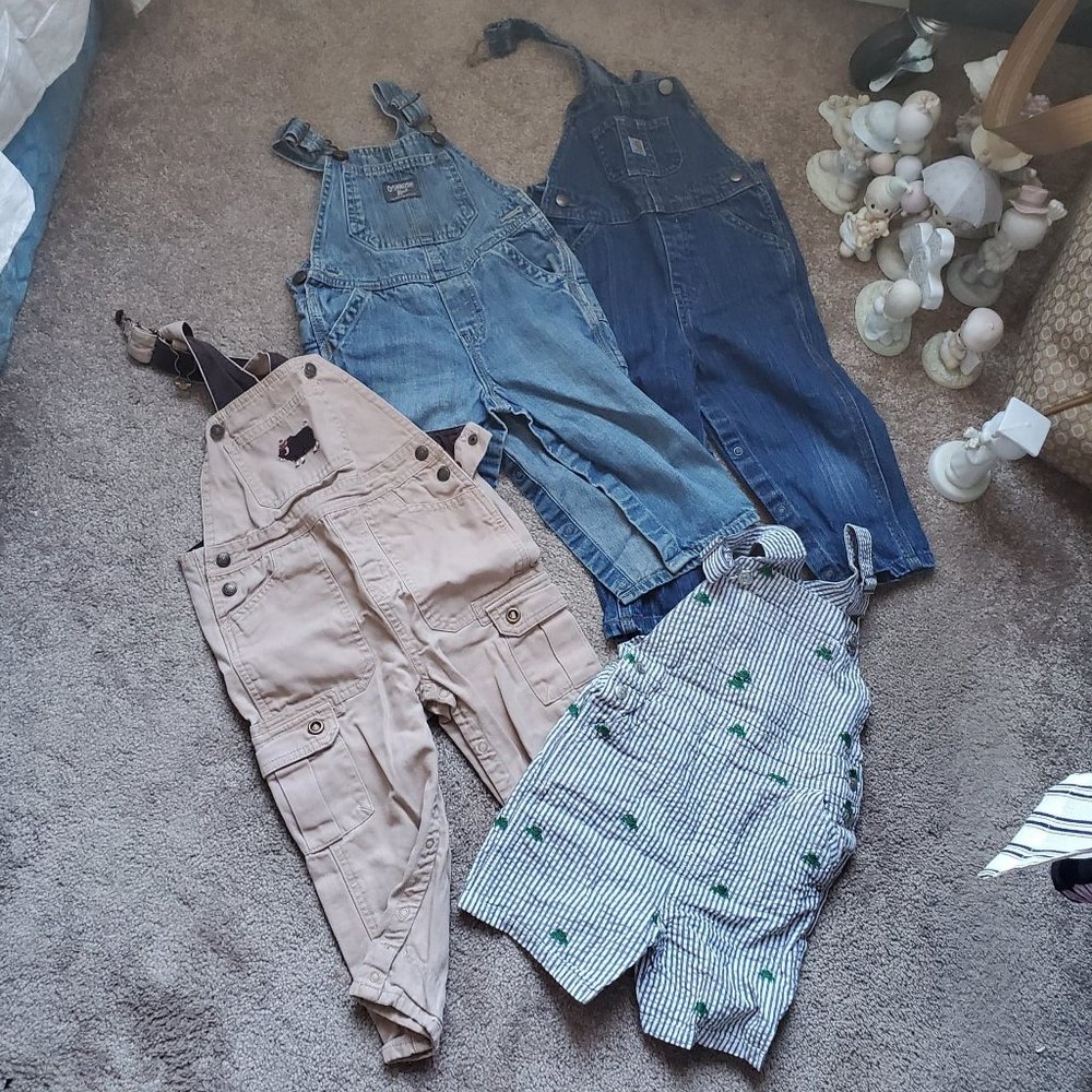 Toddler Boys Overalls Lot, 18-24Mos